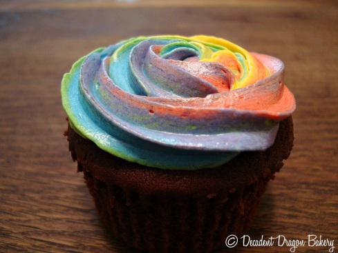 Rainbow cupcake no wrapper