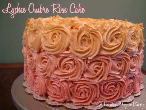 Lychee Ombre Rose Cake