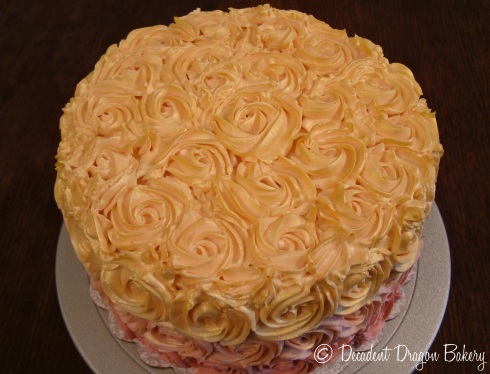 Ombre Rose Cake Top